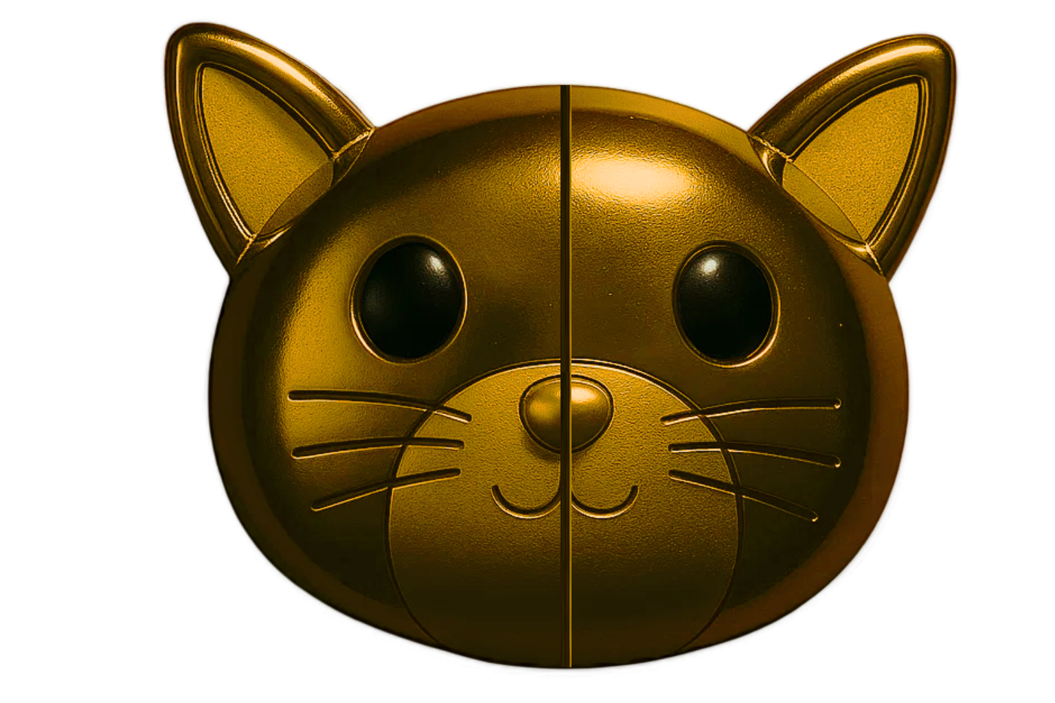 Gold cat display frame